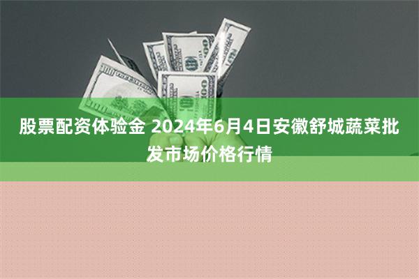 股票配资体验金 2024年6月4日安徽舒城蔬菜批发市场价格行情