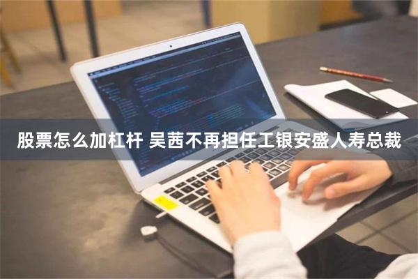 股票怎么加杠杆 吴茜不再担任工银安盛人寿总裁